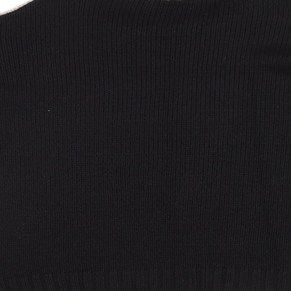 Select Womens Black Boat Neck Acrylic Pullover Jumper Size 10 - NYC
