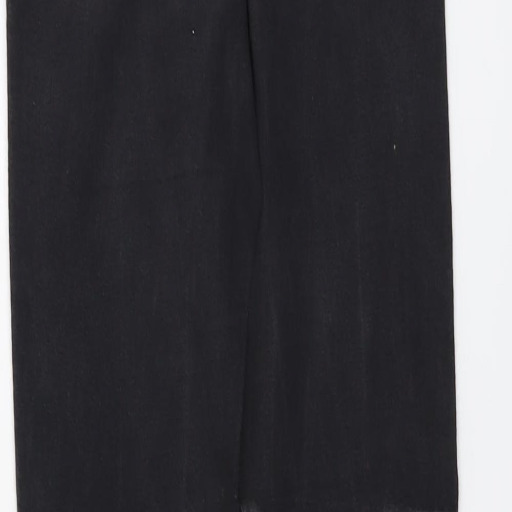 Denim & Co. Womens Black Cotton Jegging Jeans Size 8 L31 in Regular Button