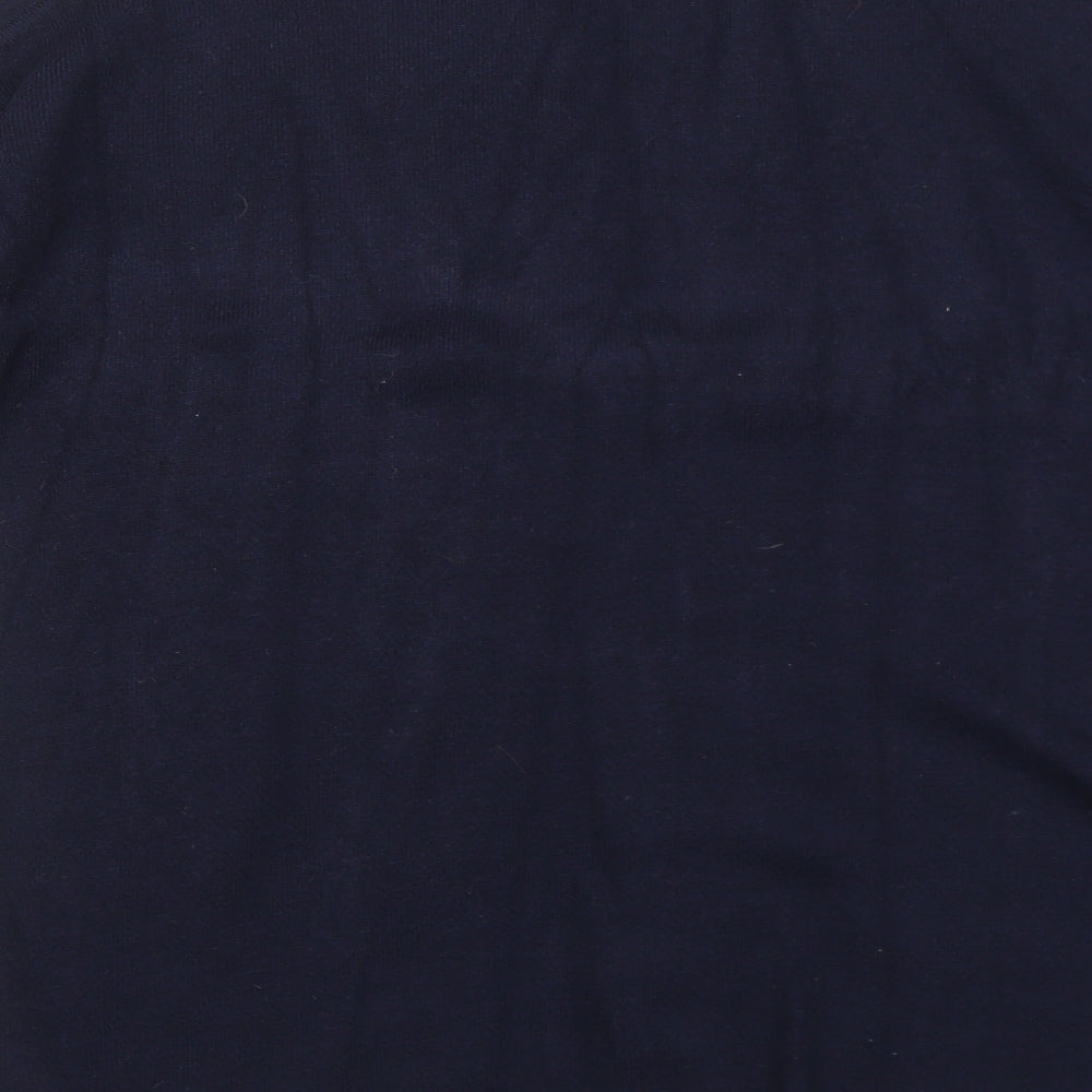 Marks & Spencer Womens Blue V-Neck Polyamide Cardigan Jumper Size 10