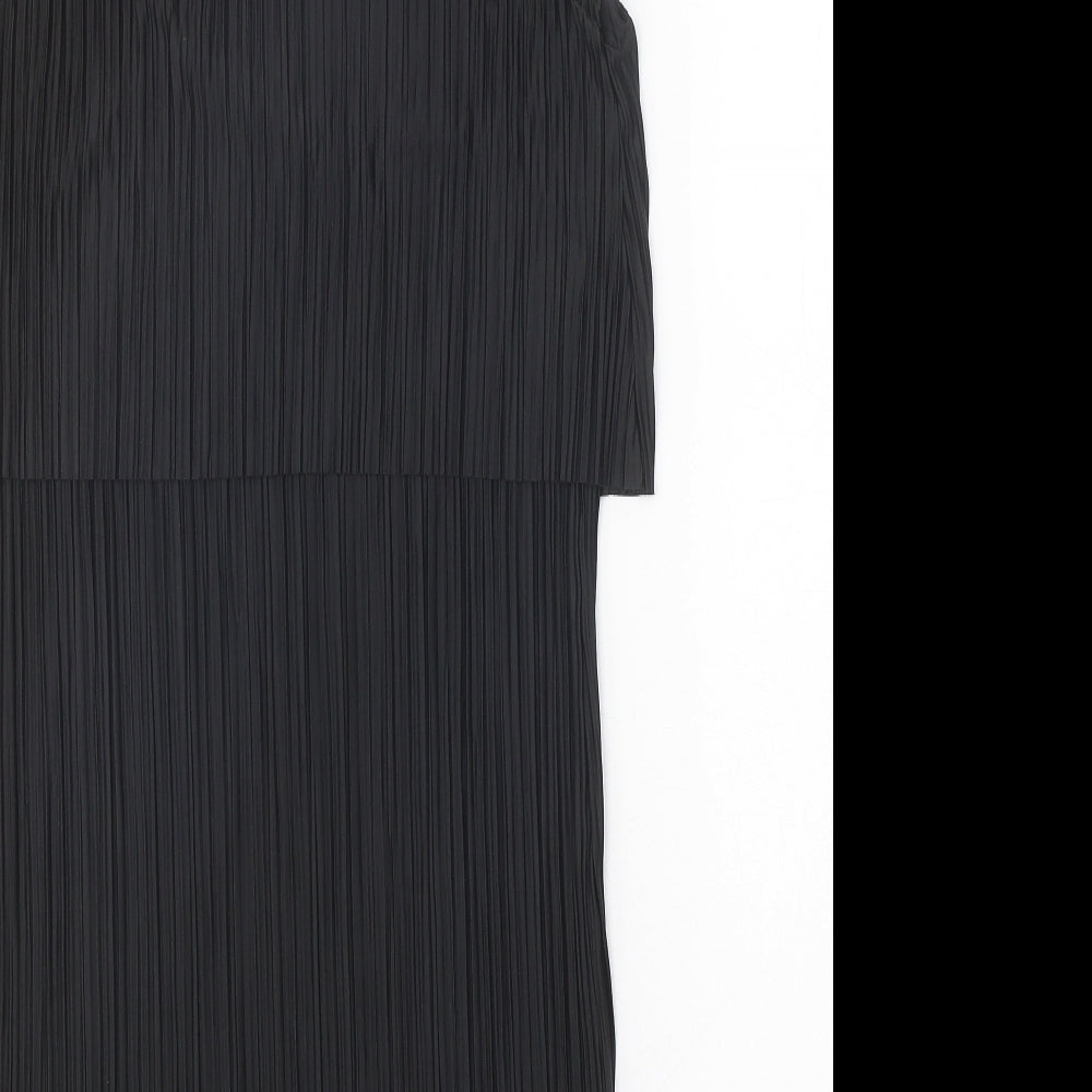 H&M Womens Black Polyester Tank Dress Size S Round Neck Pullover