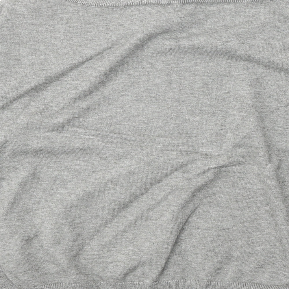 New Look Womens Grey Polyester Pullover Sweatshirt Size L Pullover