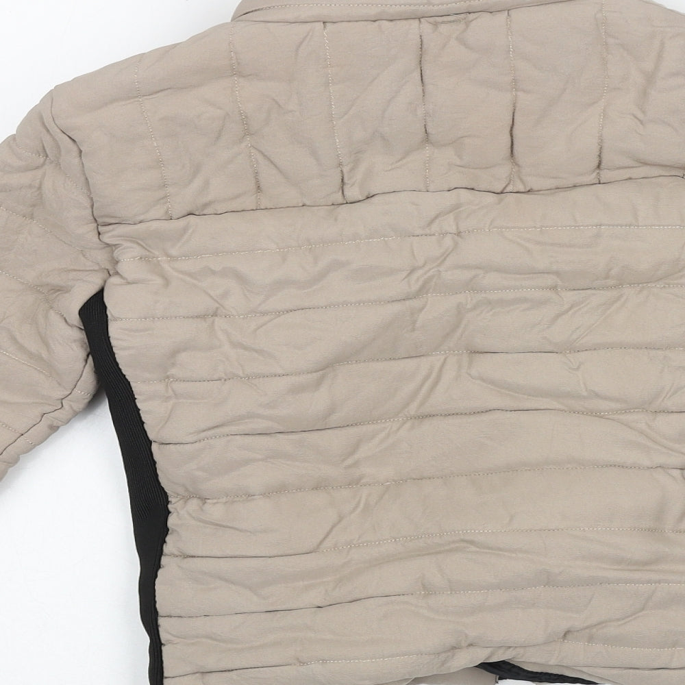 Preworn Womens Beige Puffer Jacket Jacket Size S Zip