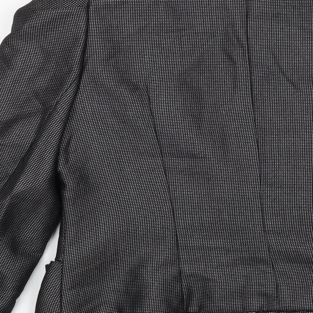 atentif Womens Grey Polyester Jacket Blazer Size 10 - Shoulder Detail