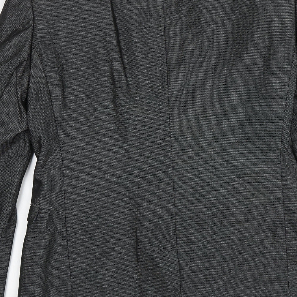 NEXT Mens Grey Polyester Jacket Suit Jacket Size 36 Regular
