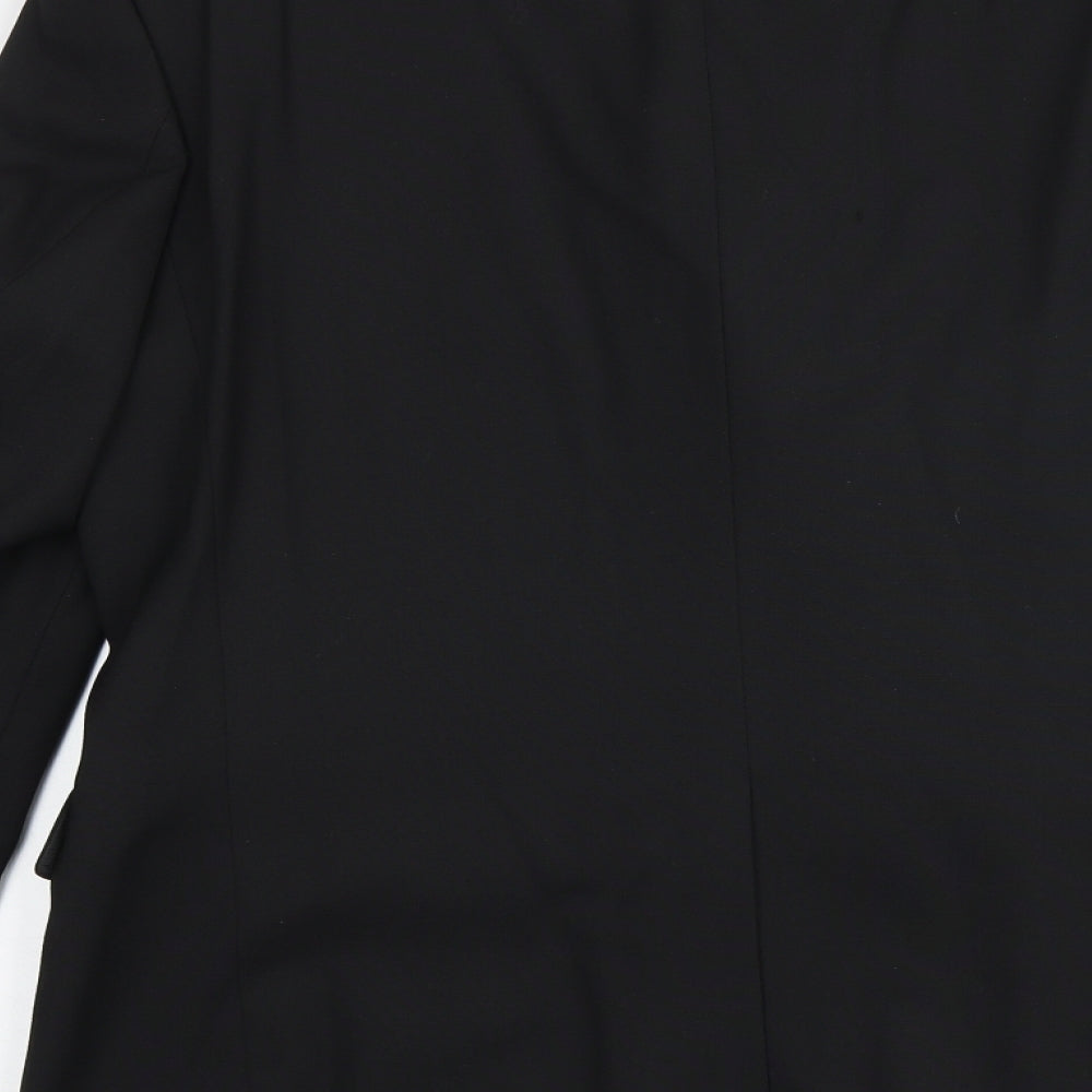 Burton Mens Black Wool Jacket Suit Jacket Size 40 Regular