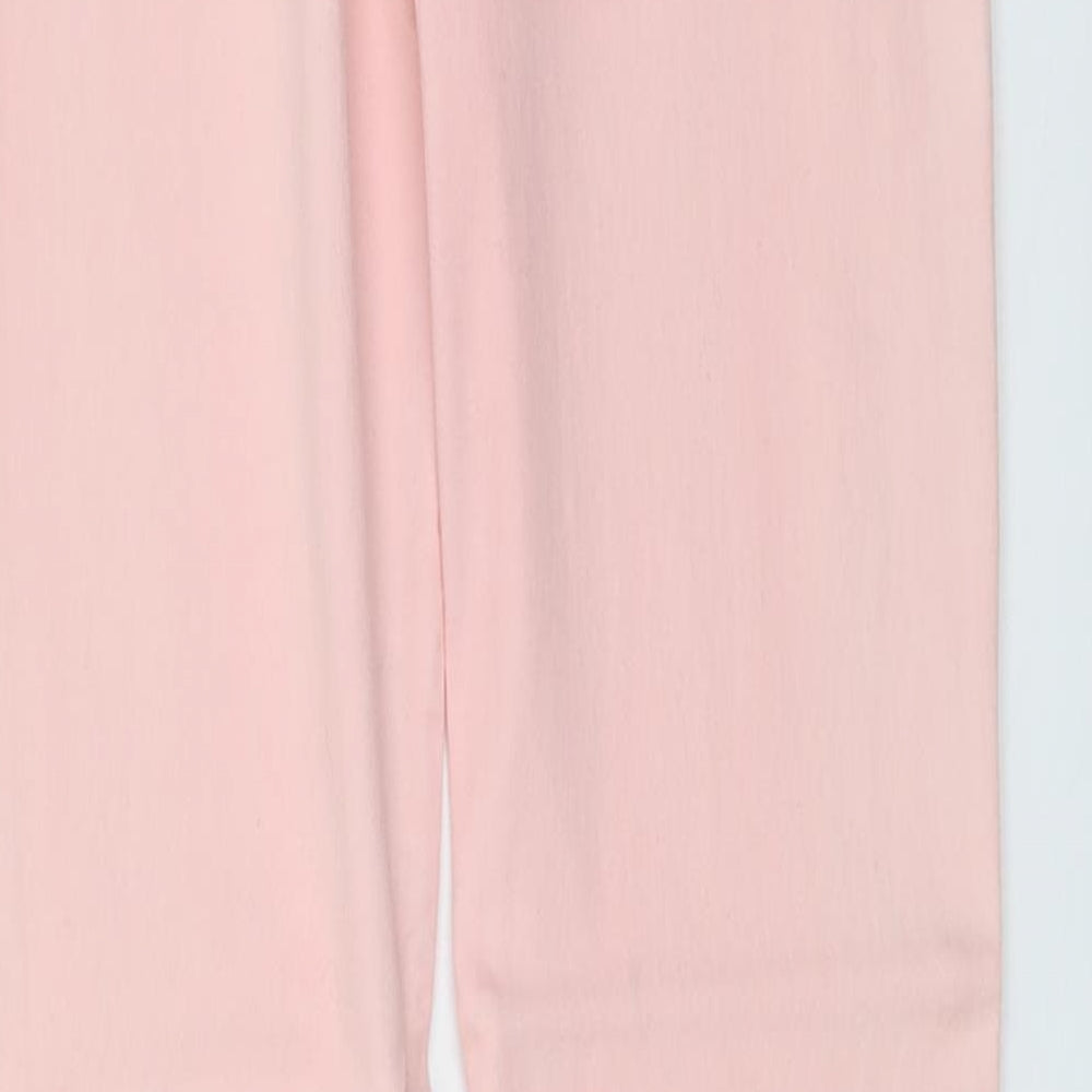 F&F Womens Pink Cotton Skinny Jeans Size 8 L31 in Regular Button