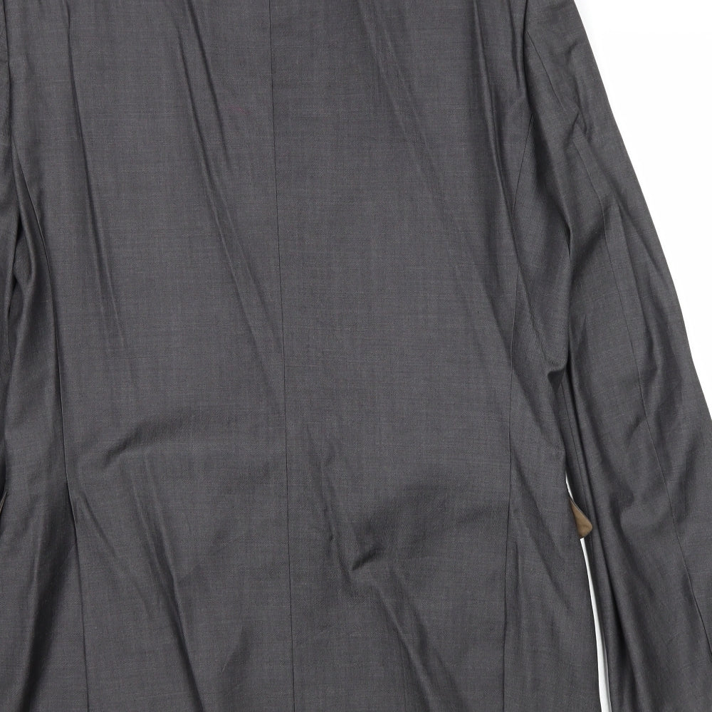 Woolmark Mens Grey Polyester Jacket Suit Jacket Size 40 Regular