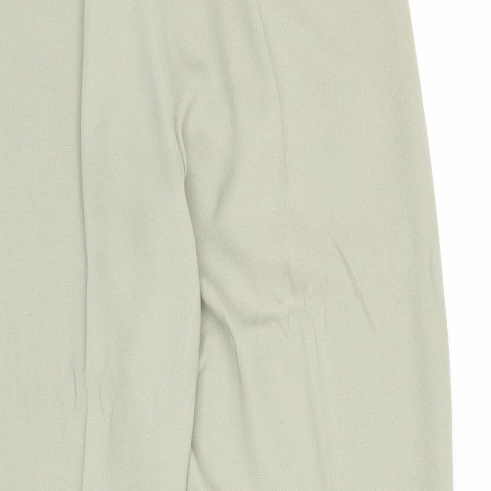 Bonmarché Womens Green Polyester Chino Trousers Size 18 Regular Zip
