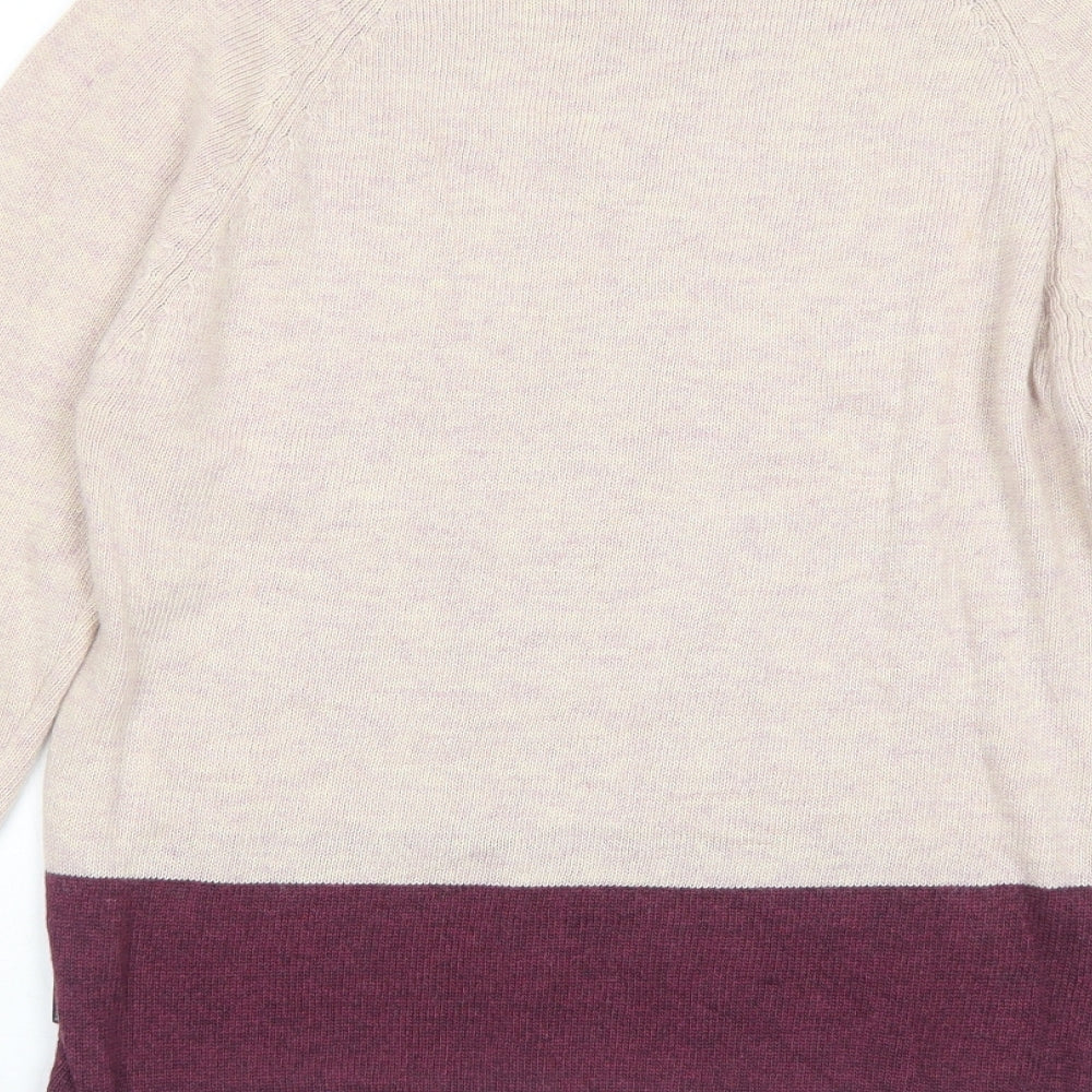 Shore Leave Womens Pink Round Neck Polyester Pullover Jumper Size S