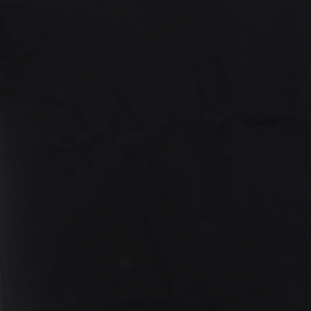 Topshop Womens Black Viscose Basic T-Shirt Size 10 Round Neck