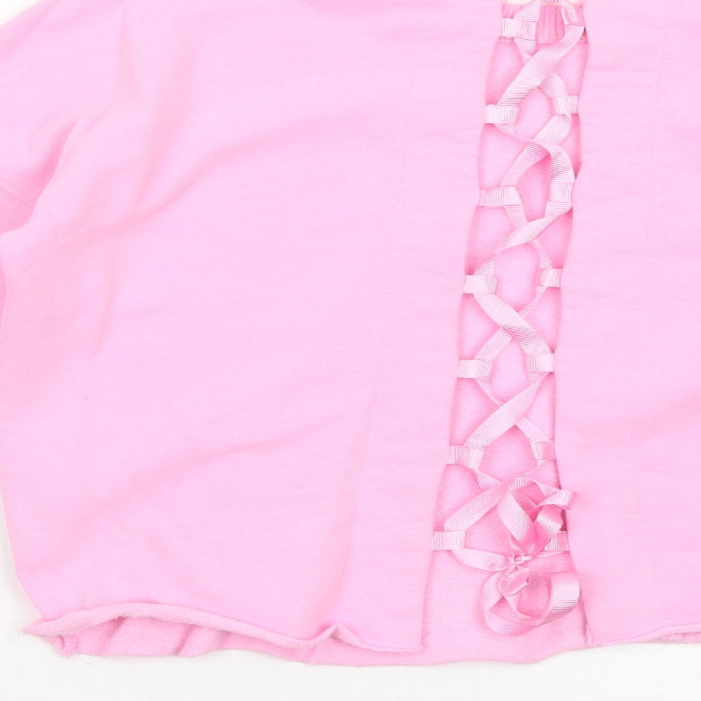 Miss Selfridge Womens Pink Cotton Pullover Sweatshirt Size 4 Pullover