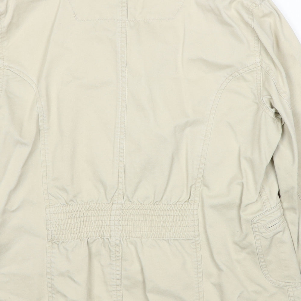 Eiussa Womens Beige Jacket Size L Button
