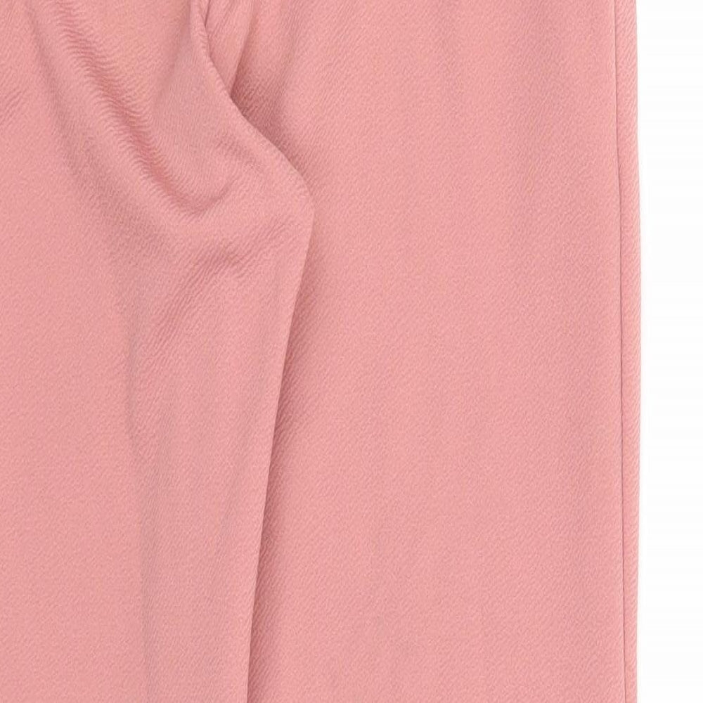 Edge Street Womens Pink Polyester Trousers Size 8 Regular