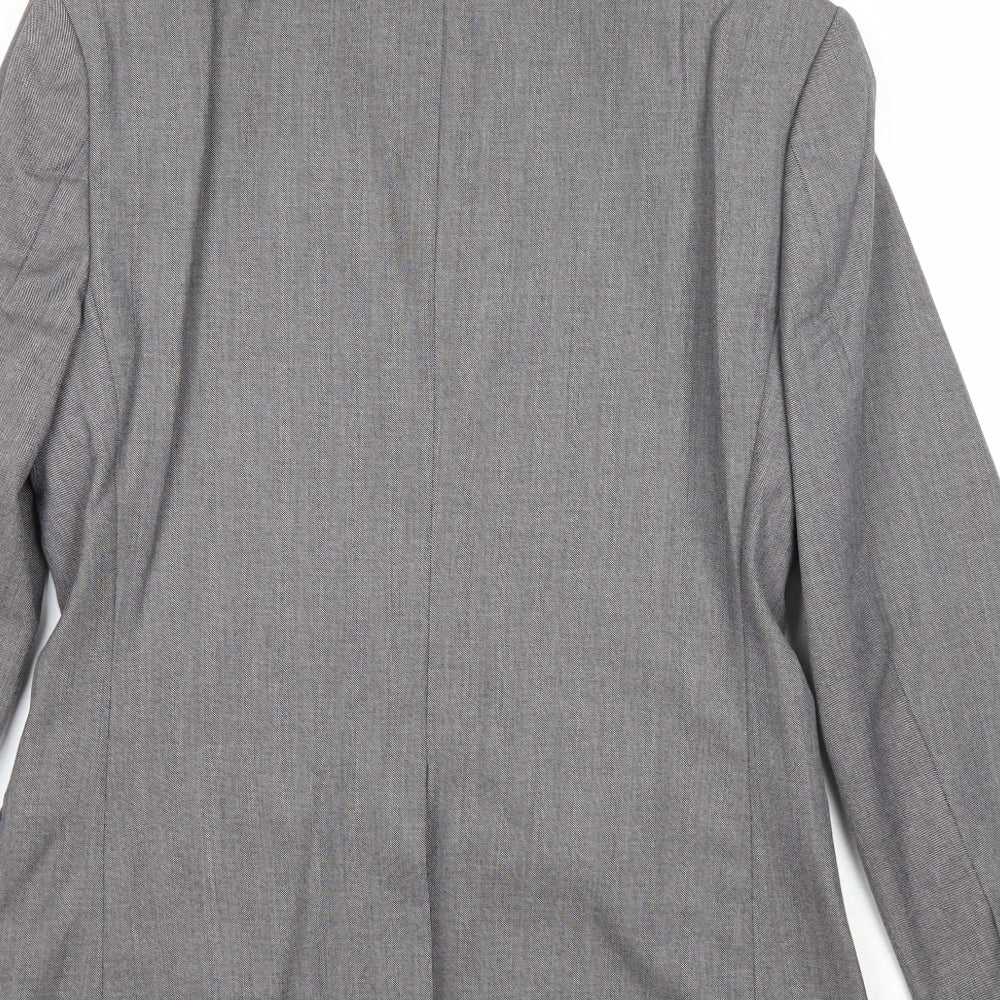 River Island Mens Grey Polyester Jacket Suit Jacket Size 38 Regular