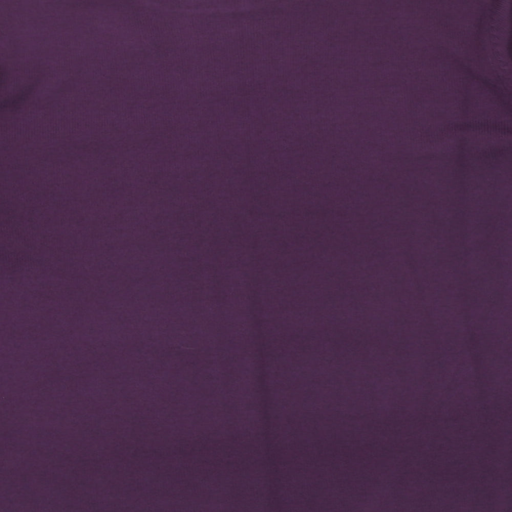 Anna rose Womens Purple Boat Neck Acrylic Pullover Jumper Size L - Embellished Neckline