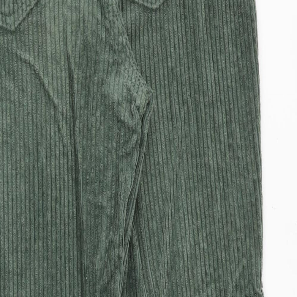 ASOS Womens Green Cotton Trousers Size 25 in Regular Zip