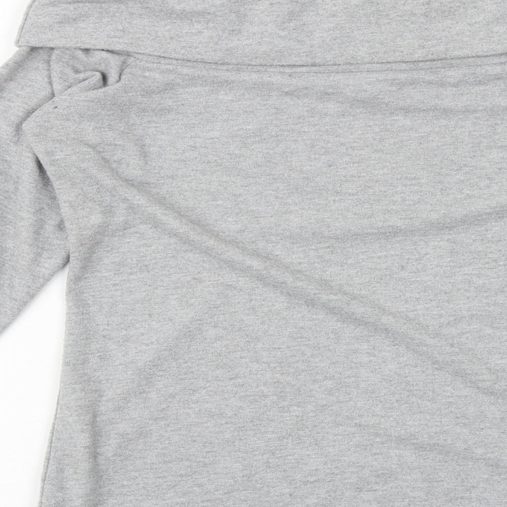 Select Womens Grey Boat Neck Polyester Pullover Jumper Size 12