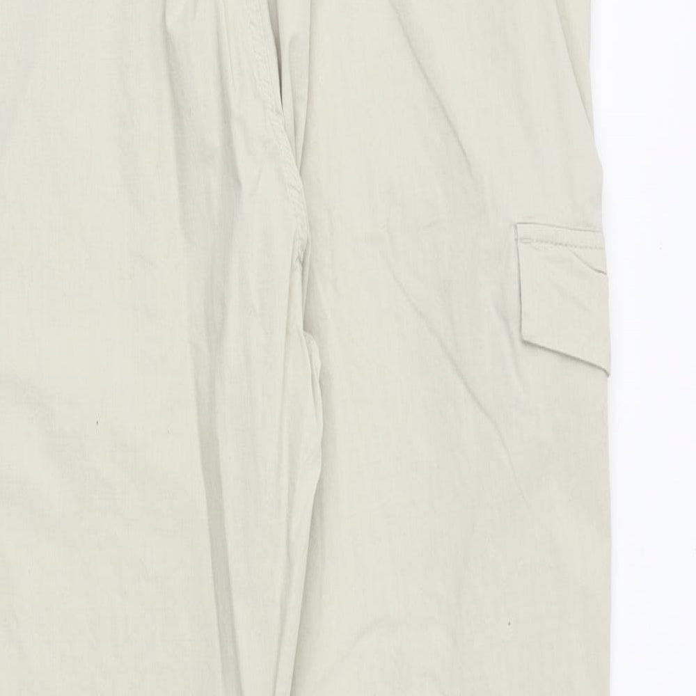 celio* Womens Beige Cotton Cargo Trousers Size XL Regular Drawstring