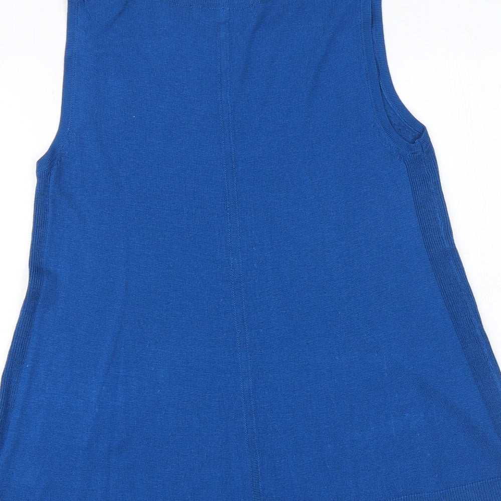Marks & Spencer Womens Blue Round Neck Acrylic Pullover Jumper Size 10