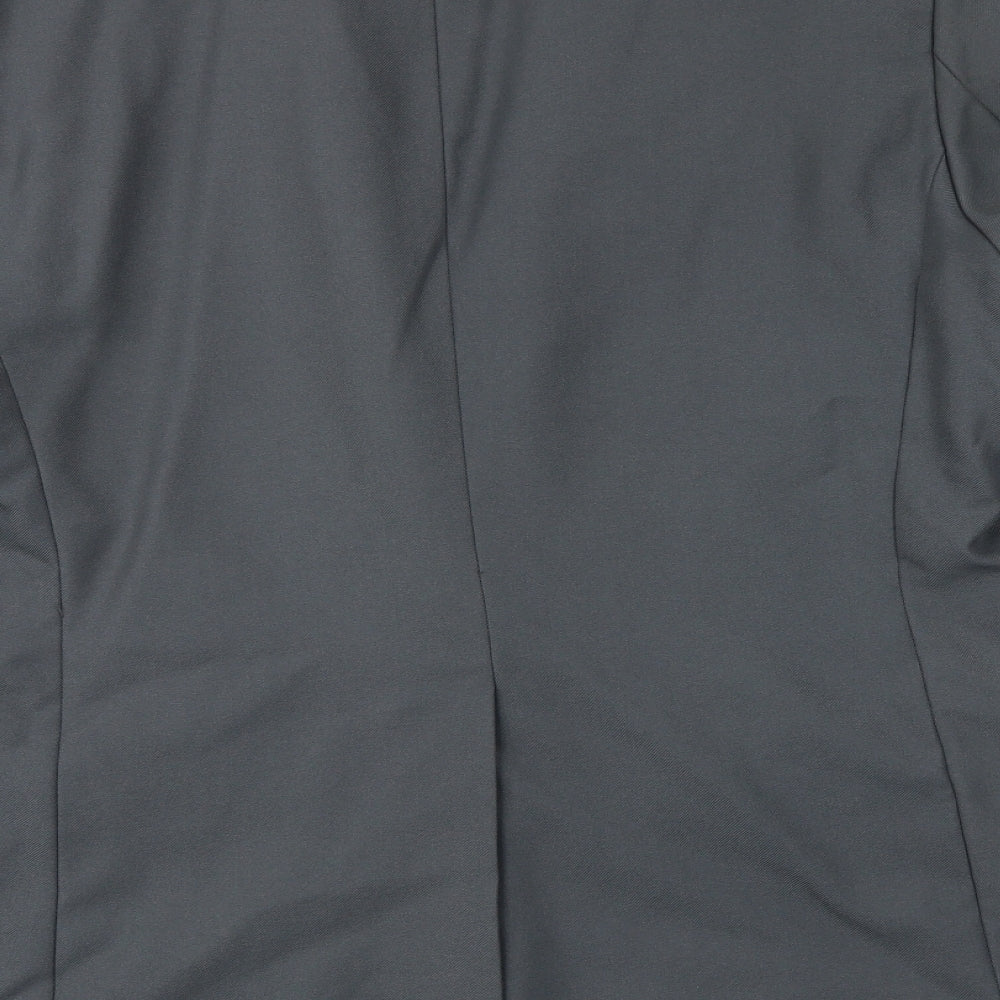 Preworn Mens Grey Polyacrylate Fibre Jacket Suit Jacket Size 42 Regular