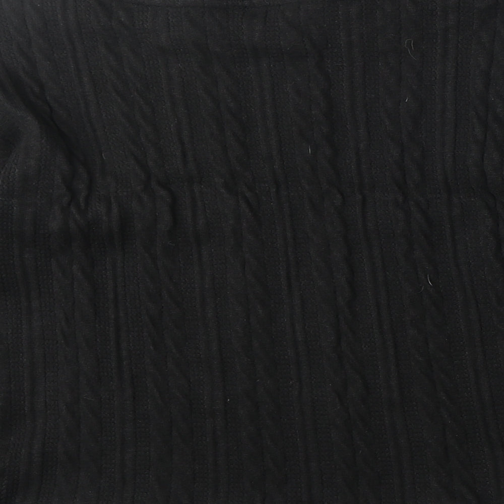 Nutmeg Womens Black Polyester Pullover Sweatshirt Size 12 Pullover - Size 12/14