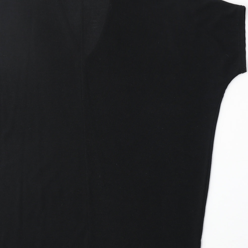 Select Womens Black Polyester Basic Blouse Size 10 Halter