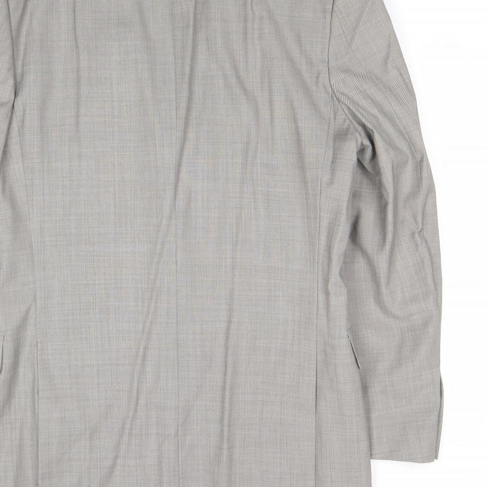 Marks & Spencer Mens Grey Polyester Jacket Suit Jacket Size 38 Regular