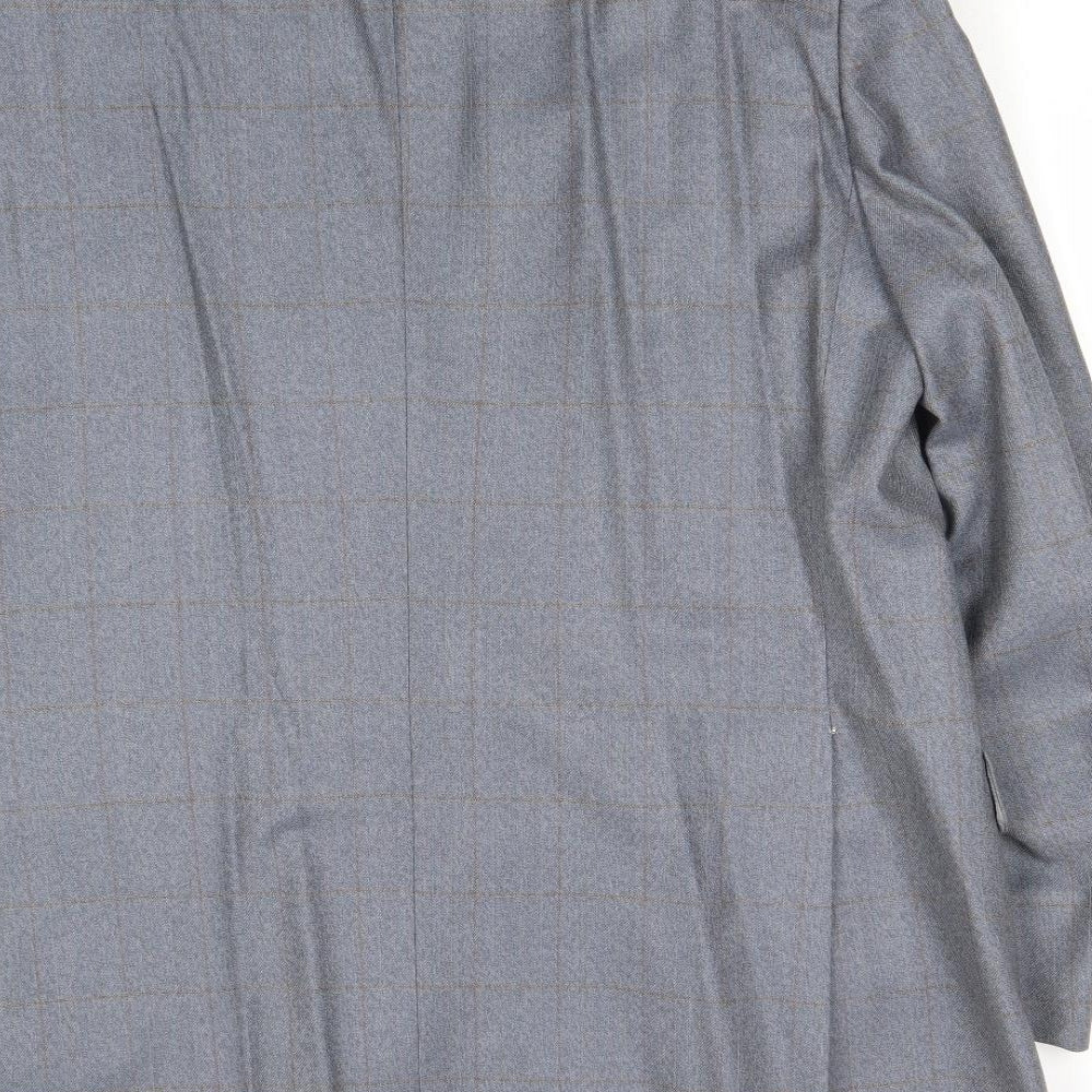 Eric Spencer Mens Grey Check Wool Jacket Suit Jacket Size 46 Regular