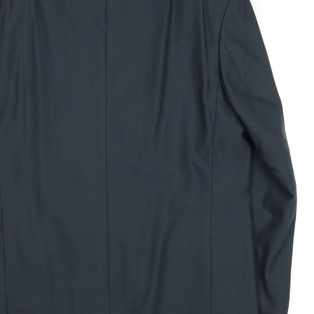 Burton Mens Blue Polyester Jacket Suit Jacket Size 42 Regular