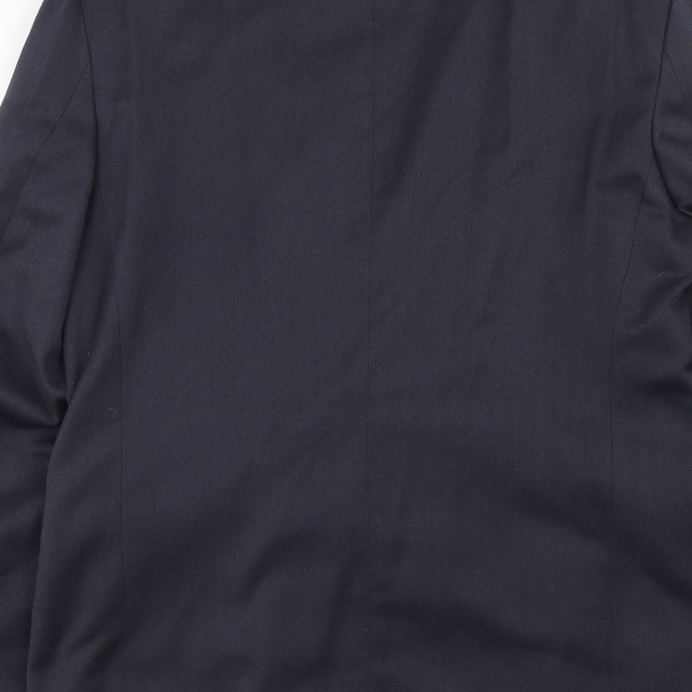 Wilson Mens Blue Polyester Jacket Suit Jacket Size 40 Regular