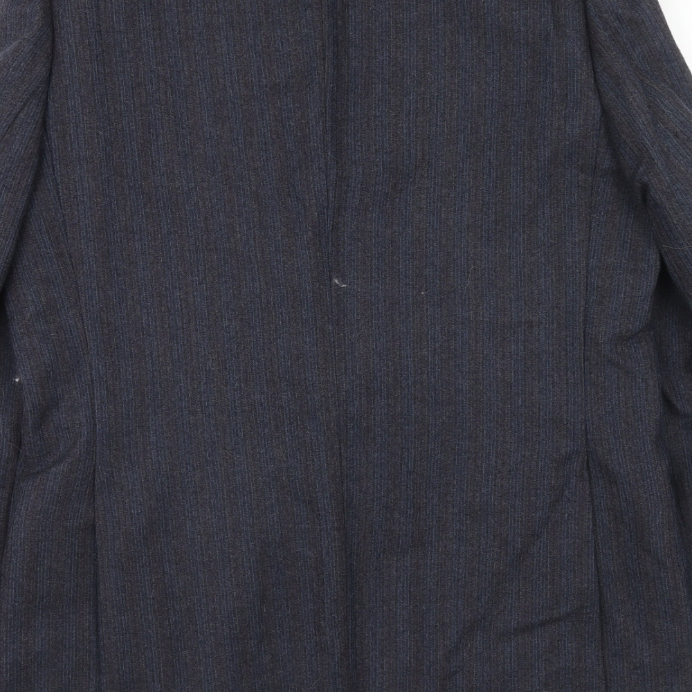 Guy Warwick Mens Blue Striped Wool Jacket Suit Jacket Size 40 Regular