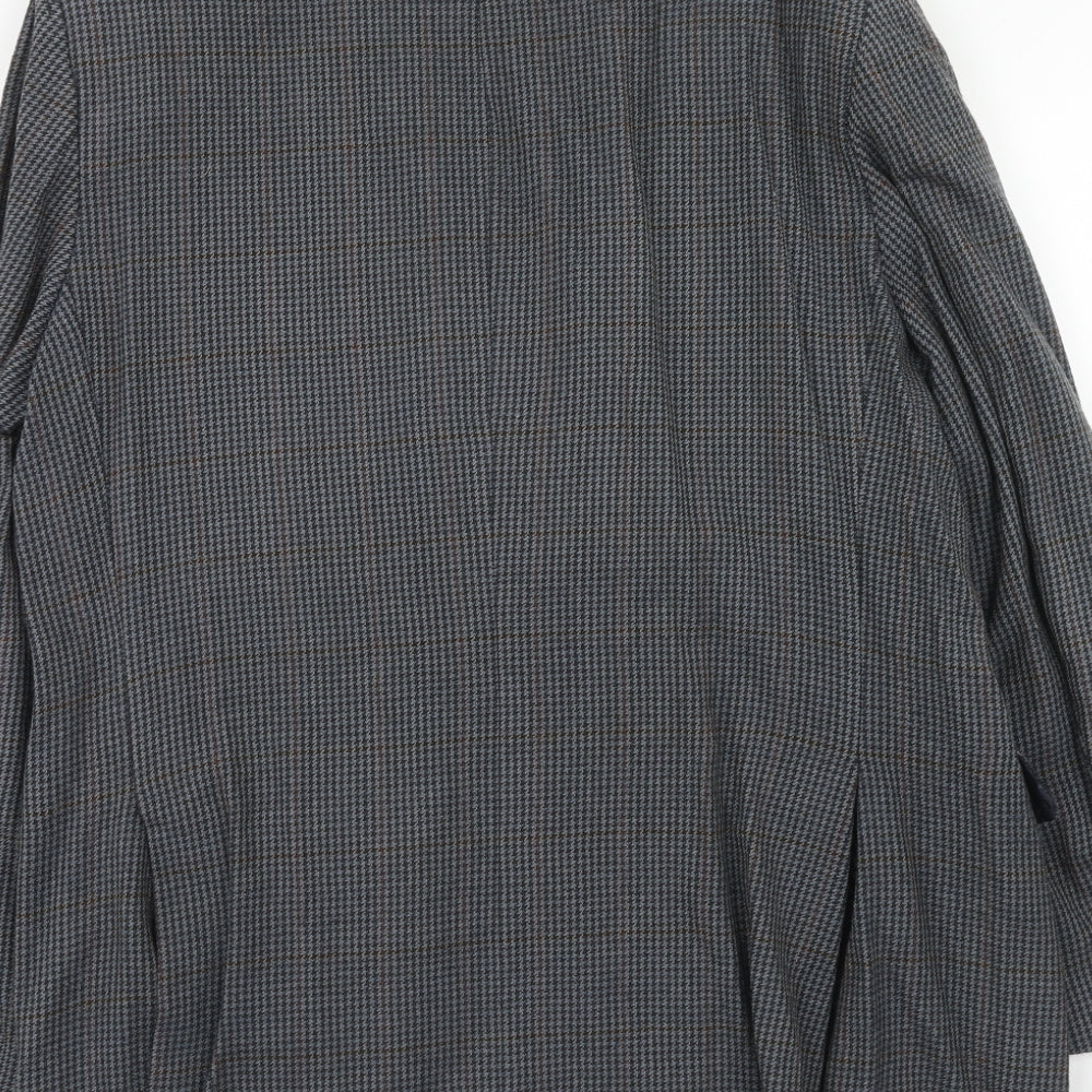 Marks & Spencer Mens Grey Geometric Wool Jacket Blazer Size 44 Regular