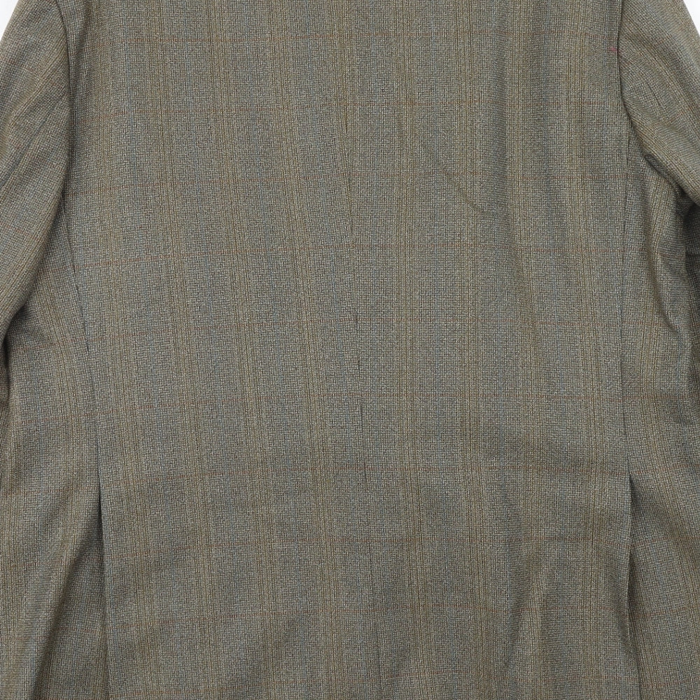 Kemps Tailoring Mens Grey Striped Wool Jacket Blazer Size 44 Regular