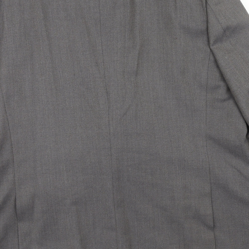 Simon Taylor Mens Grey Polyester Jacket Suit Jacket Size 46 Regular
