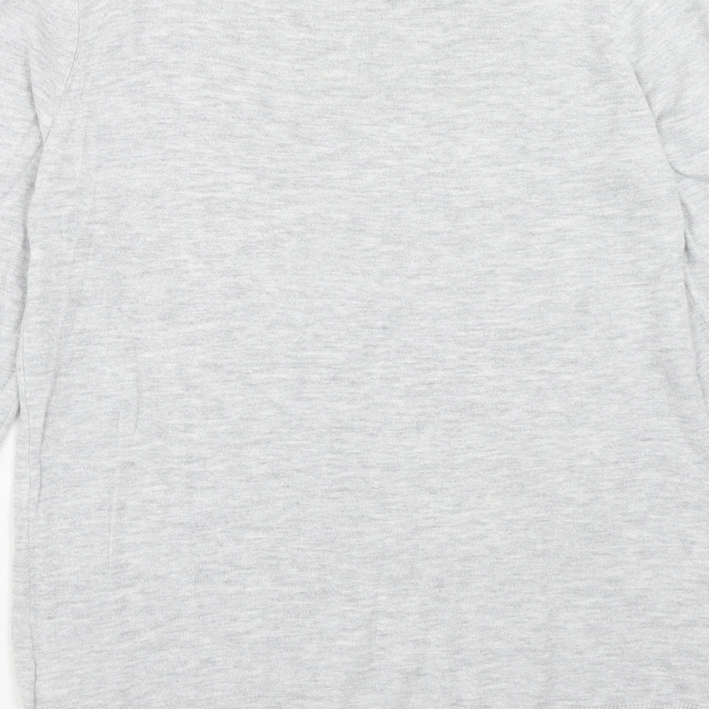 NEXT Womens Grey Boat Neck Cotton Pullover Jumper Size 12