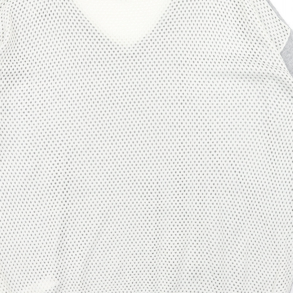 Topshop Womens Grey V-Neck Viscose Pullover Jumper Size 10