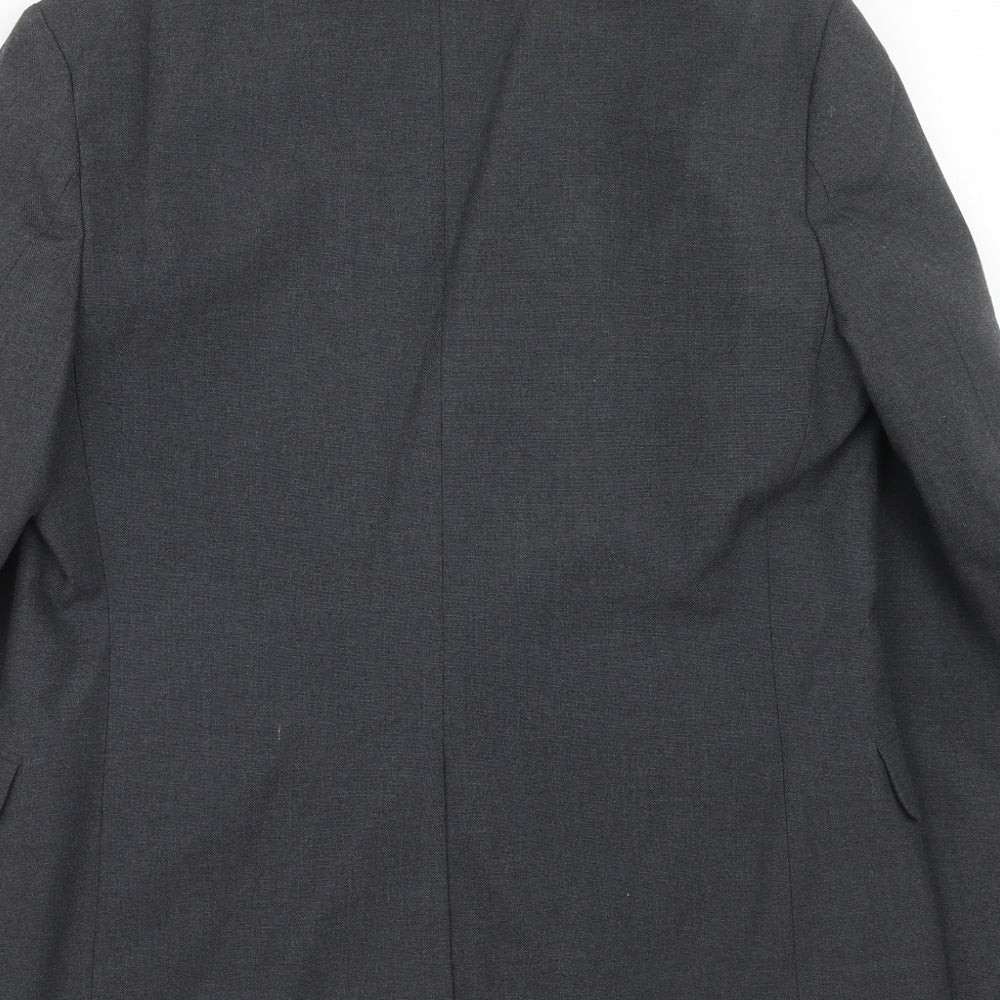 Yorkies Mens Grey Polyester Jacket Suit Jacket Size 40 Regular