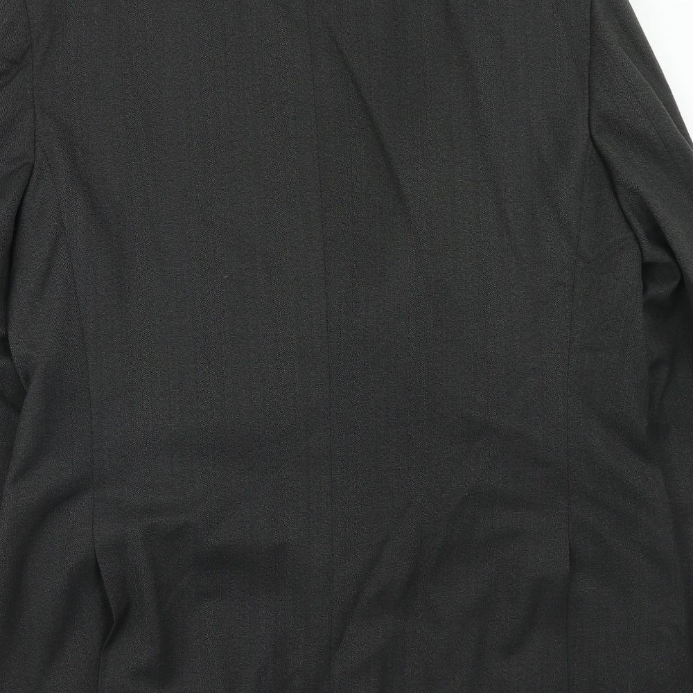 James Barry Mens Grey Striped Polyester Jacket Suit Jacket Size 44 Regular