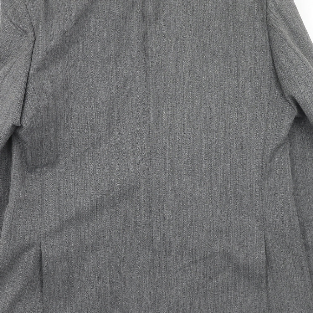 SCOTT Mens Grey Striped Wool Jacket Suit Jacket Size 40 Regular