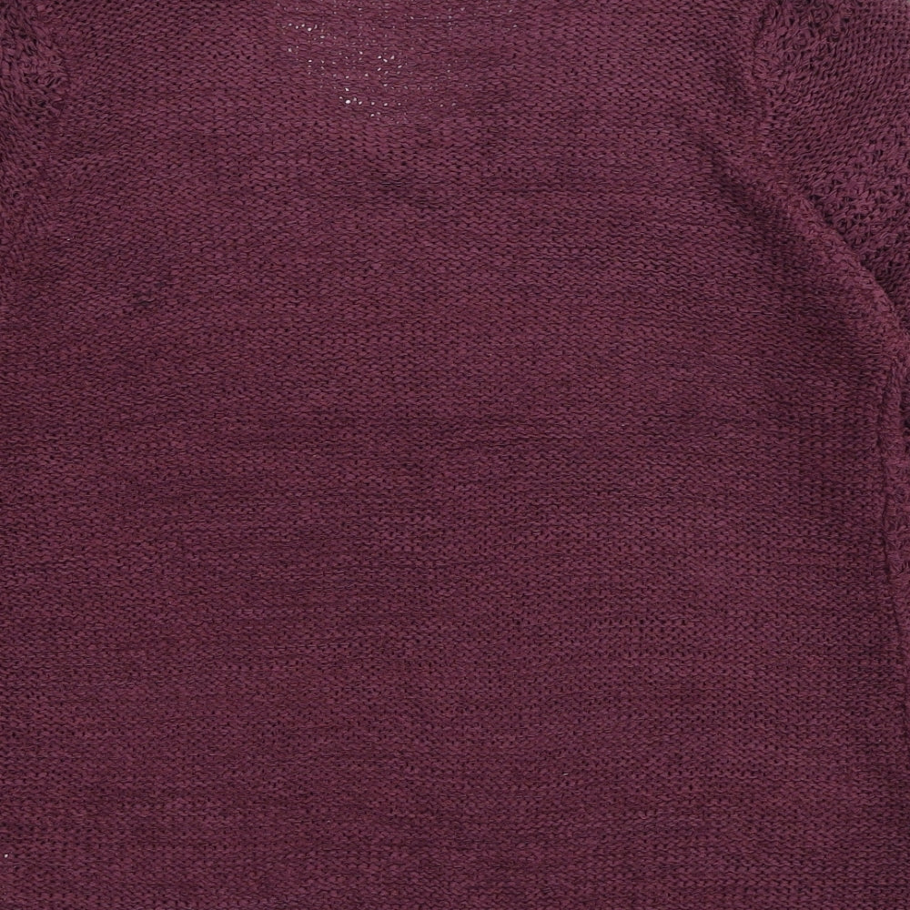 Lakeland Womens Purple Round Neck Acrylic Pullover Jumper Size 16