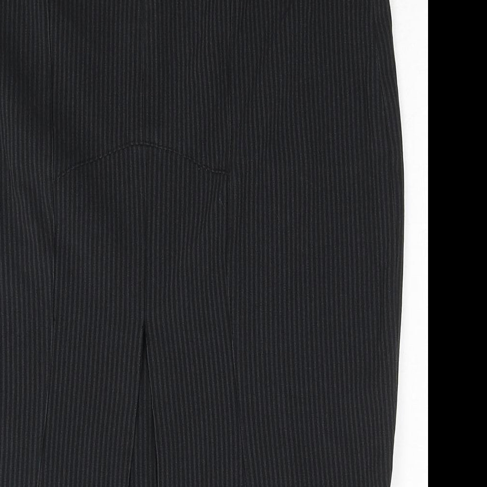 MK One Womens Grey Striped Polyester Straight & Pencil Skirt Size 8 Zip