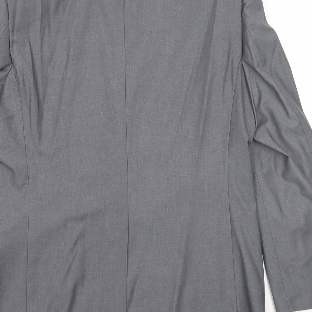 NEXT Mens Grey Polyester Jacket Suit Jacket Size 40 Regular