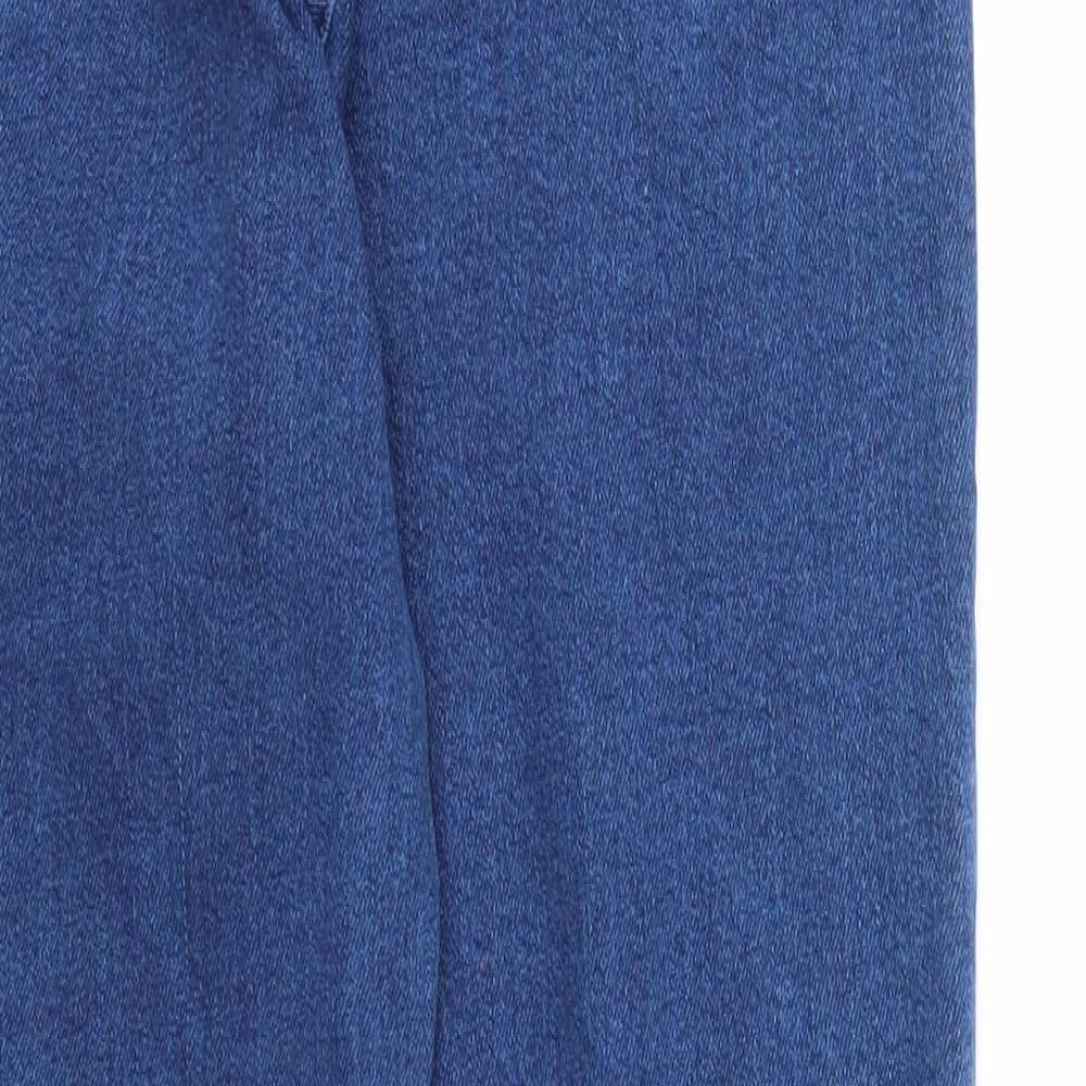 ASOS Womens Blue Cotton Straight Jeans Size 26 in L32 in Regular Zip