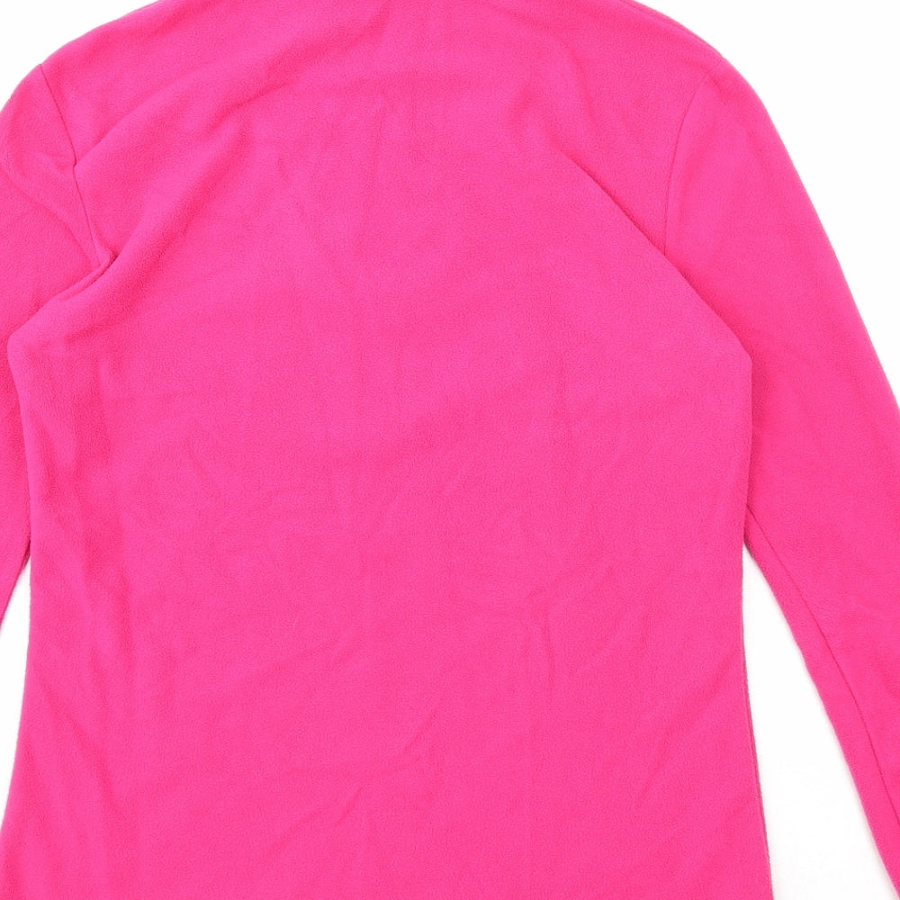 Manbi Womens Pink Polyester Pullover Sweatshirt Size 8 Zip