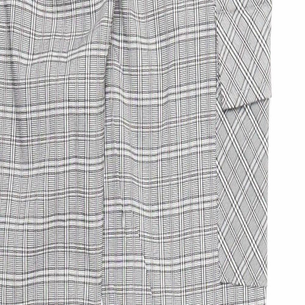 Cherry Koko Womens Grey Plaid Cotton Carrot Leggings Size S Regular - Cargo Pockets