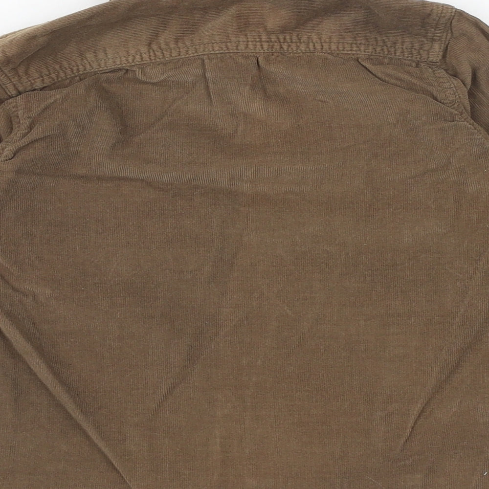 Minnie Minors Boys Brown 100% Cotton Basic Button-Up Size 3-4 Years Collared Button