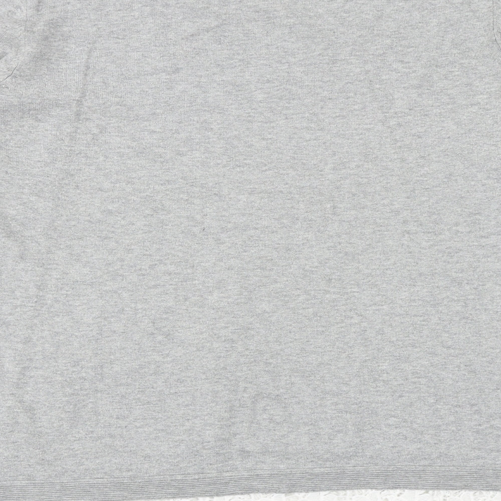 Dorothy Perkins Womens Grey Round Neck Cotton Pullover Jumper Size 14