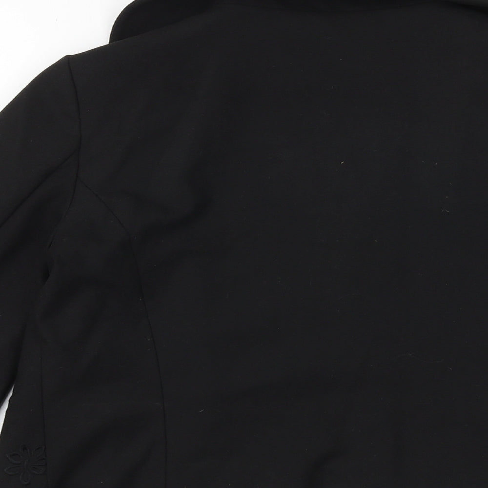 Marks & Spencer Womens Black Jacket Blazer Size 10 Button