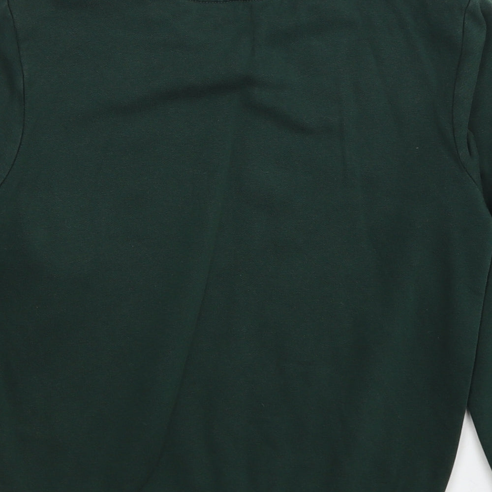 Preworn Boys Green Cotton Pullover Sweatshirt Size 8-9 Years Pullover