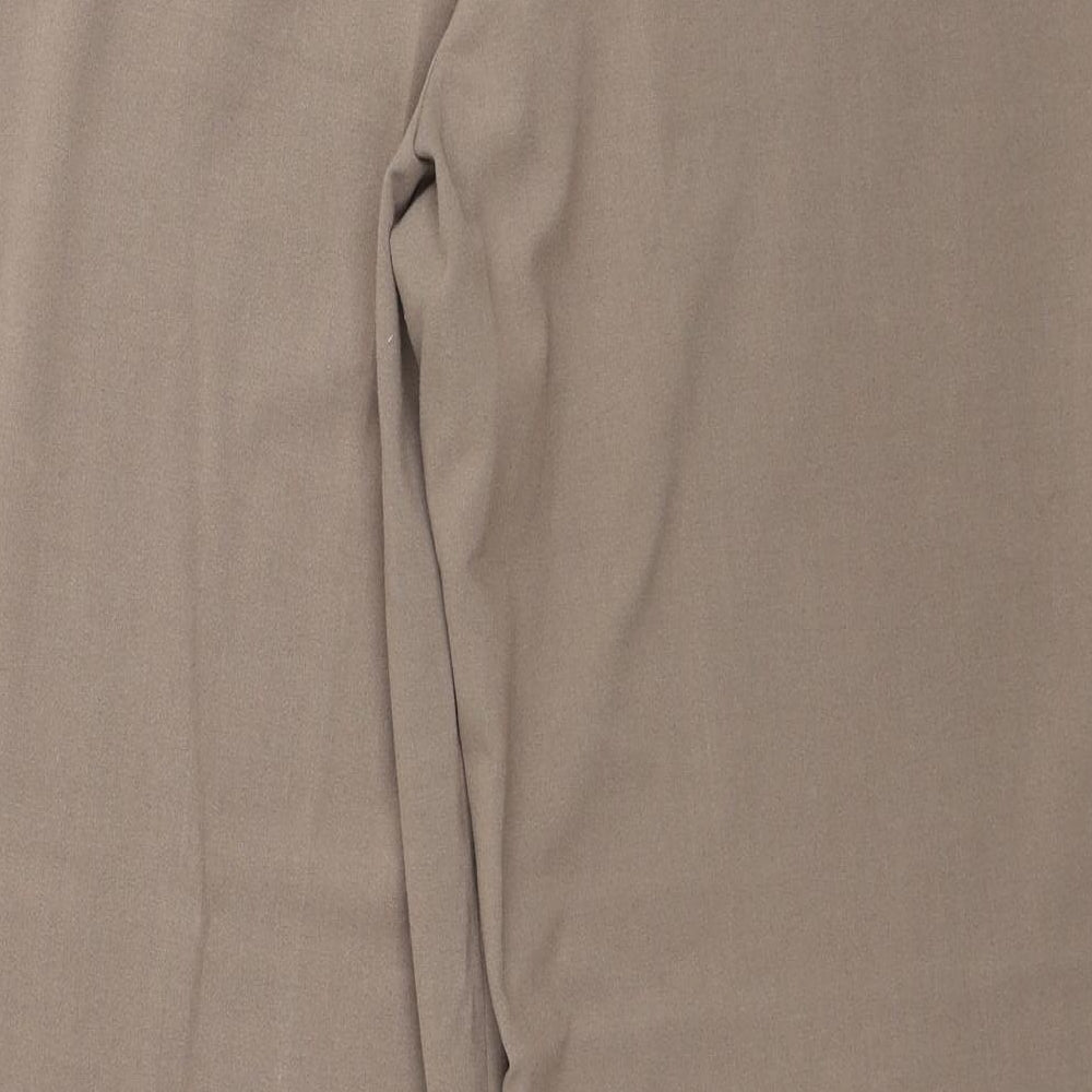 Debenhams Womens Brown Polyester Trousers Size 16 Regular Zip